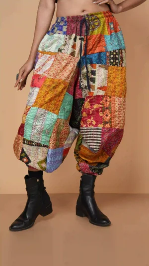 Beautiful Handmade Patchwork Kantha Embroidery Cotton Harem Pant |  Sustainable Ethnics 2026