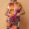 Multicolored Kantha Embroidered Patchwork Sleeveless Jacket | Ethnic Essentials 2026