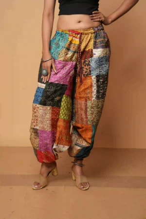 Beautiful Handmade Patchwork Kantha Embroidery Cotton Harem Pant |  Sustainable Ethnics 2026