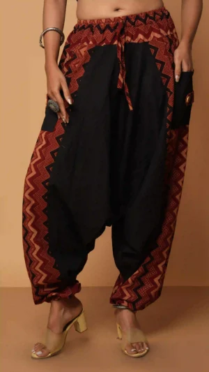 Ikkat Cotton Harem Pant | Sustainable Essentials 2026