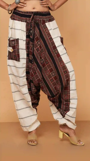 Ikkat Cotton Harem Pant | Sustainable Essentials 2026