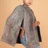 Multicolor Kashmiri Intricate Jamawar Cape Jacket with Slit Sleeves | Ethnic Essentials 2026