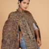 Multicolor Kashmiri Intricate Jamawar Cape Jacket with Slit Sleeves | Ethnic Essentials 2026
