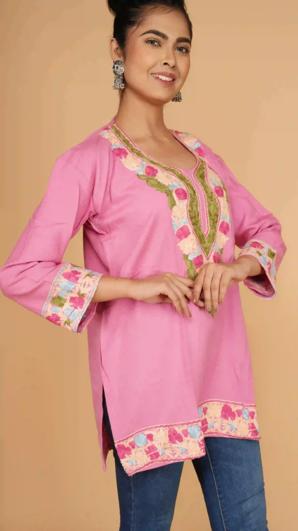 Peach Kashmiri Phiran Top,top - BKP03270_result