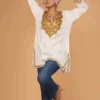 White Kashmiri Phiran Top,top - BKP03286_result