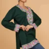 Deep Green Kashmiri Phiran Top,top - BKP03323_result
