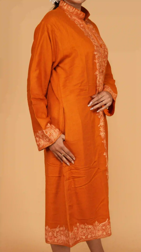 Mustard Yellow Pure Woolen Long Jacket - BKP03403_result