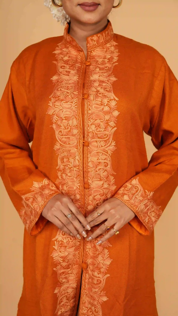 Mustard Yellow Pure Woolen Long Jacket - BKP03406_result_compressed