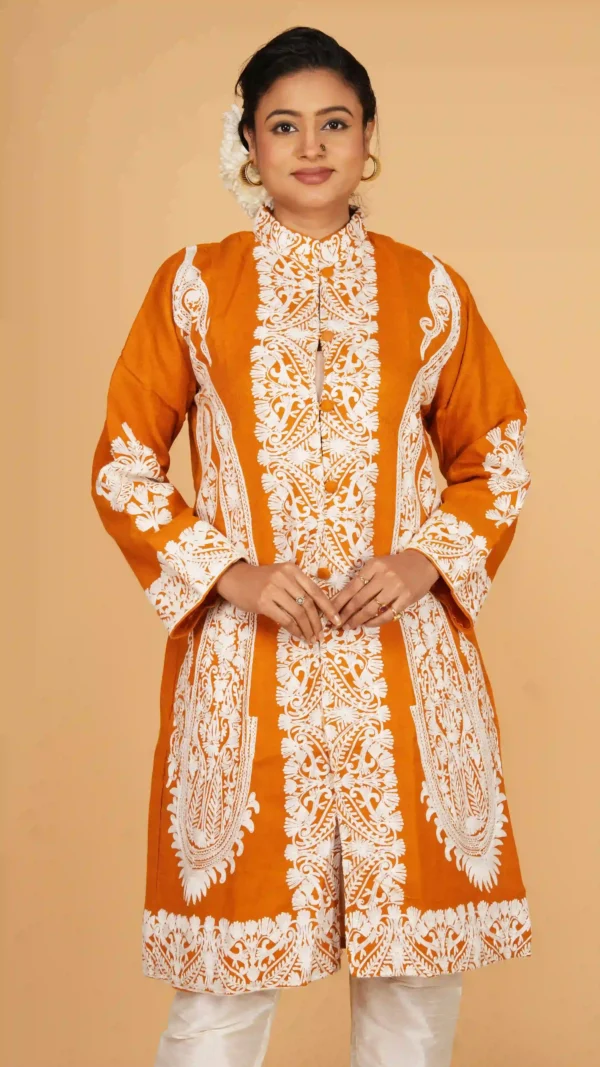 Rustic Orange Pure Woolen Long Jacket - BKP03431_result_compressed