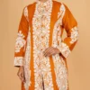 Rustic Orange Pure Woolen Long Jacket - BKP03432_result_compressed