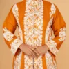 Rustic Orange Pure Woolen Long Jacket - BKP03437_result_compressed