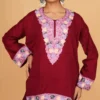 Maroon Kashmiri Phiran Top,top - BKP03451_result