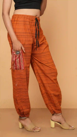 Orange Pure Cotton Freesize Baloon Pant | Ethnic Essentials 2026