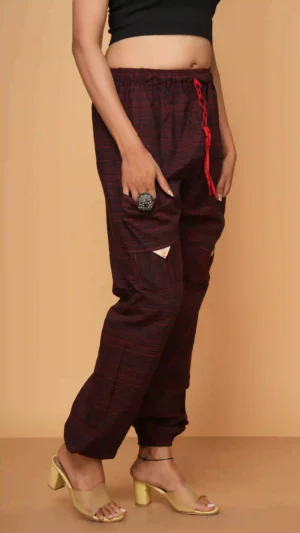 Maroon Pure Cotton Freesize Baloon Pant | Ethnic Essentials 2026