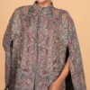 Multicolor Kashmiri Intricate Jamawar Cape Jacket with Slit Sleeves | Ethnic Essentials 2026