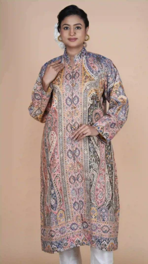 Pure Silk Overcoat with Paisley Motifs | Ethnic Essentials 2026