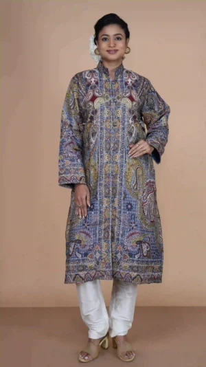 Pure Silk Overcoat with Paisley Motifs | Ethnic Essentials 2026