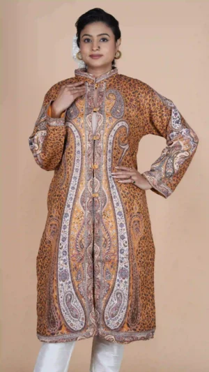 Pure Silk Overcoat with Paisley Motifs | Ethnic Essentials 2026
