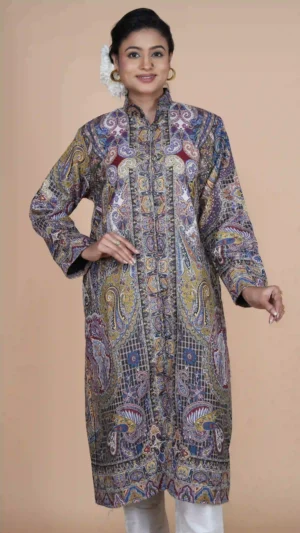 Pure Silk Overcoat with Paisley Motifs | Ethnic Essentials 2026