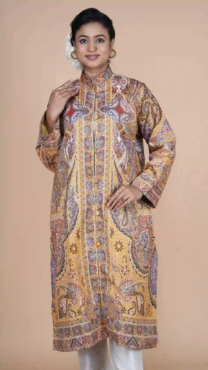 Pure Silk Overcoat with Paisley Motifs | Ethnic Essentials 2026