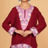 Maroon Kashmiri Phiran Top,top - main product image