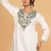 Ethereal White Kashmiri Phiran Top,top - main product image