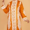 Rustic Orange Pure Woolen Long Jacket - main product image