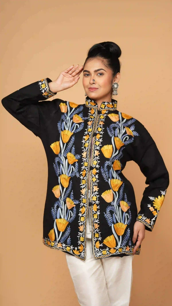Aura Black Kashmiri Aari Embroidered - main product image