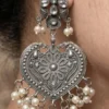 Diamond Bloom Oxidised Earrings