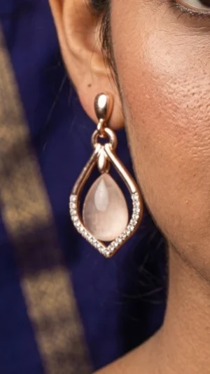 Elegant Rose Gold Teardrop Earrings