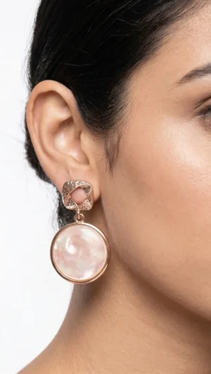 Enchanted Rose Gold Drop Earrings