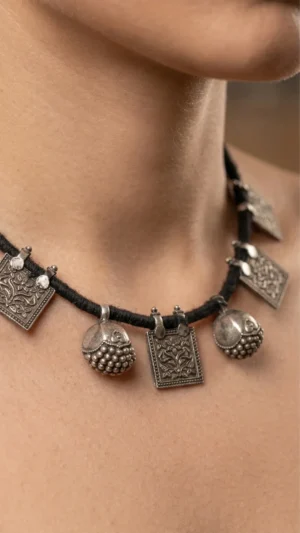 Tribal Charms Oxidised Choker