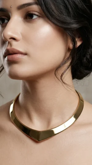 Navya Golden Hasali Choker Necklace