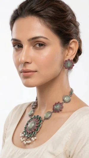 Imperial Long Sunburst Necklace Set