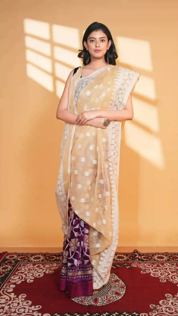 Preetha Half & Half Jam-Kantha Saree | Fusion Beauty 2026