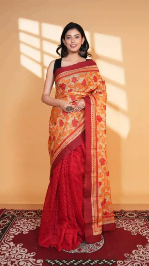 Malobika Half & Half Jam-Kantha Saree | Fusion Beauty 2026