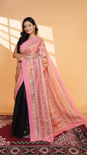 Gargi Half & Half Jam-Kantha Saree | Fusion Beauty 2026