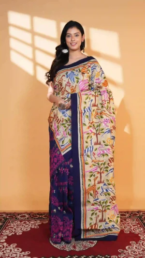 Ipshita Half & Half Jam-Kantha Saree | Fusion Beauty 2026