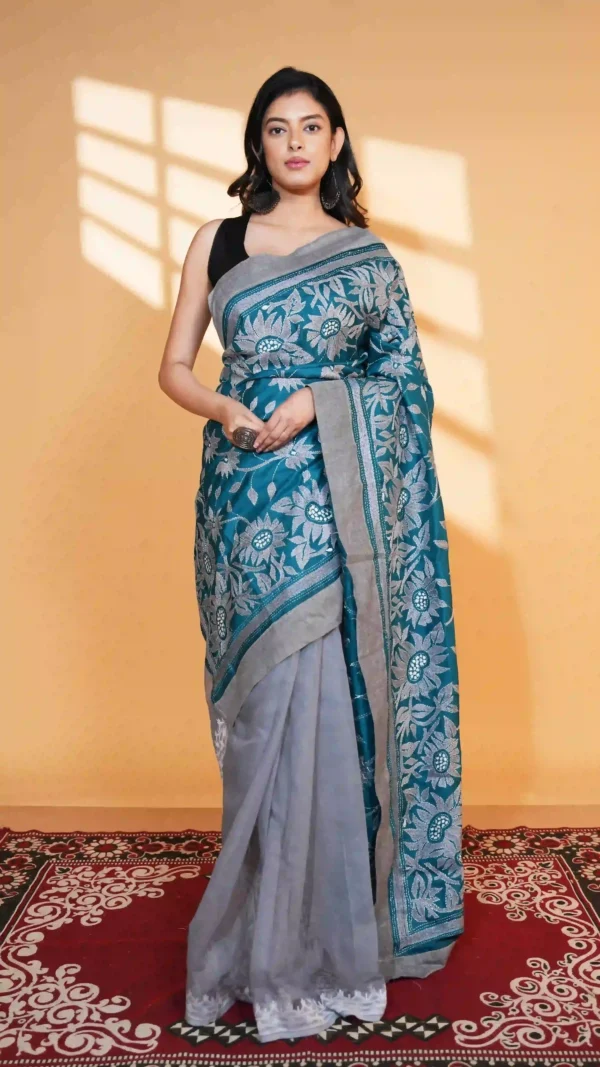 Eshita Half & Half Jam-Kantha Saree | Fusion Beauty 2026