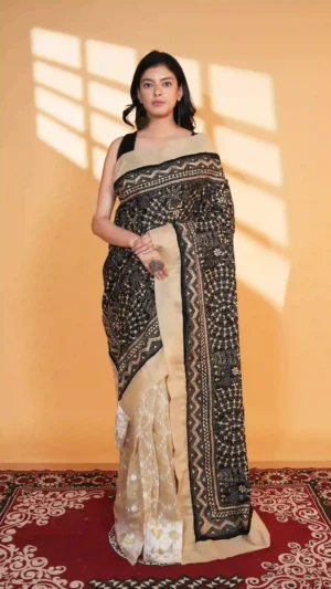Aaloshree Half & Half Jam-Kantha Saree | Fusion Beauty 2026