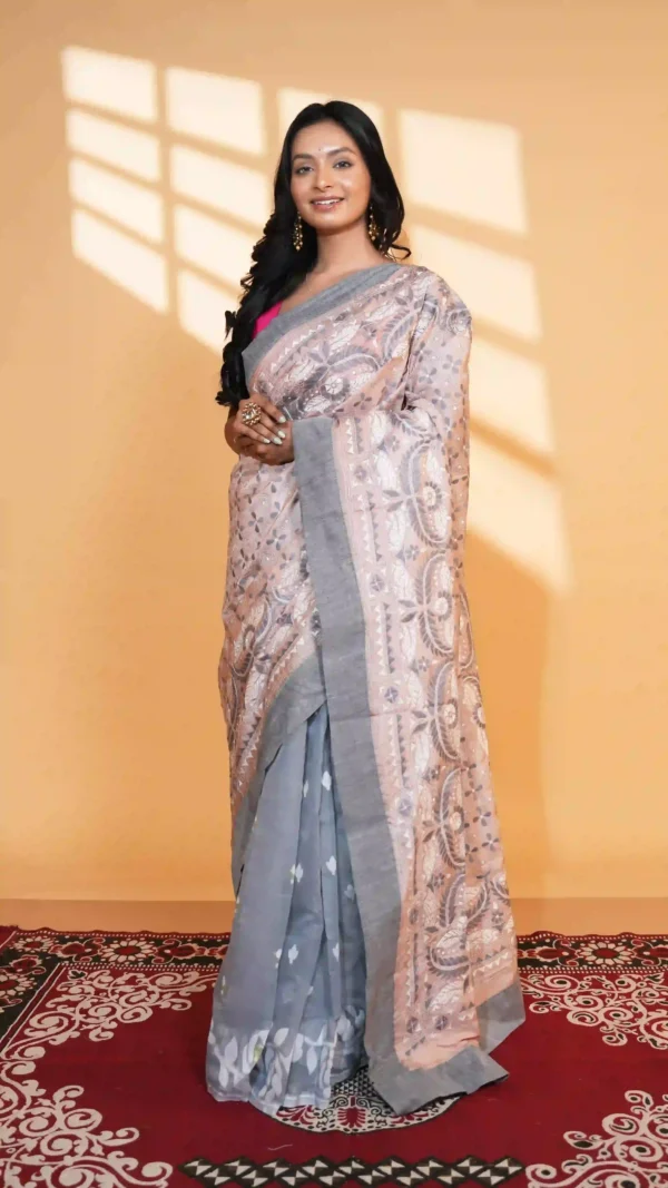 Riyah Half & Half Jam-Kantha Saree | Fusion Beauty 2026