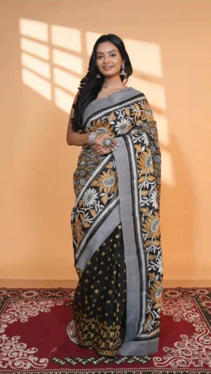 Meghmala Half & Half Jam-Kantha Saree | Fusion Beauty 2026