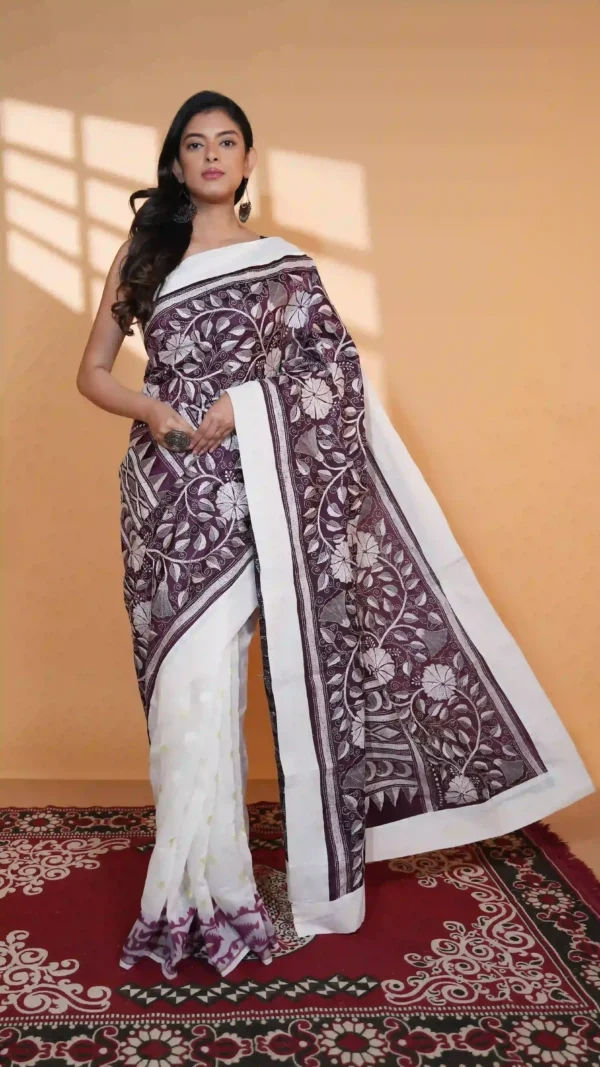 Aaloshree Half & Half Jam-Kantha Saree | Fusion Beauty 2026