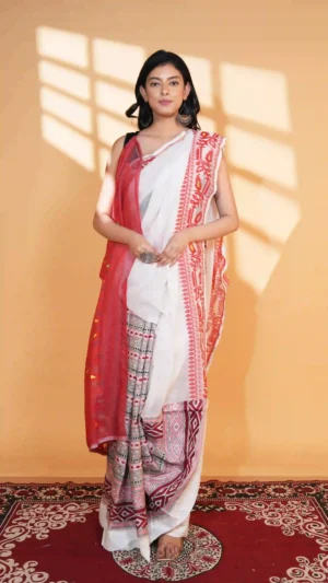 Oishani Half & Half Jam-Kantha Saree | Fusion Beauty 2026