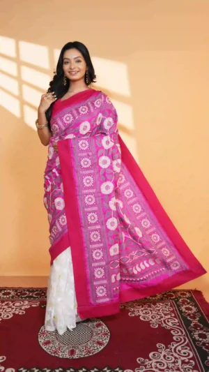 Shriya Half & Half Jam-Kantha Saree | Fusion Beauty 2026