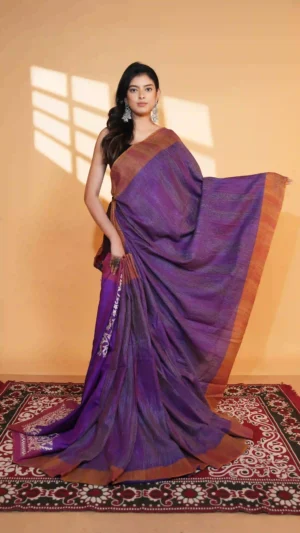 Magenta Magic Pure Tussar Silk Kantha Saree | 2026 Exclusives