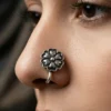 Shriya Easy Clip-on Oxidized Nose Pin