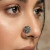 Divine Power Easy Clip-on Oxidized Nose Pin