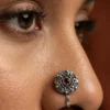 Ruby Chakra Easy Clip-on Oxidized Nose Pin