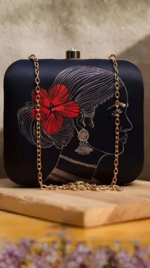 Black Noir Bold Statement Clutch